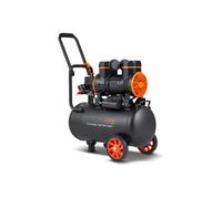 SucceBuy Compresseur d'Air Silencieux 24L Réservoir 1450W 2 CV 5,7m3/h à 6,2 Bar 70dB