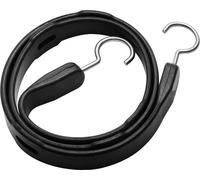 SucceBuy Corde élastique plate de 40 pouces, sangle noire de 20 mm à haute performance avec crochets en S en acier, corde élastique de 4 pièces pour le fret, les bâches, les camions et les tentes