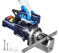 SucceBuy Coupe-armature hydraulique électrique 1000 W, 4 - 20 mm, portable, acier haute performance, chantier, 220 V, avec boîte à outils et bidon d'huile, noir/bleu RC-20