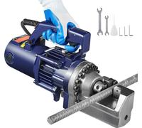 SucceBuy Coupe-armature hydraulique électrique 1350 W, 4 - 22 mm, portable, acier haute performance, utilisation en construction, 220 V, avec boîte à outils et bidon d'huile, noir bleu RC-22