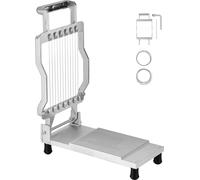 SucceBuy Coupe-fromage, lame de 0,39" et 0,78", fil détachable, alliage d'aluminium, acier inoxydable 316, cuisine, 0 tension, coupe-fromage, argent