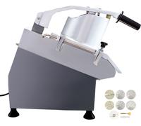 SucceBuy Coupe-légumes électrique, robot de cuisine 550 W avec 6 disques de coupe, acier inoxydable et alliage de fonte d'aluminium, machine pour la préparation des aliments pour les cuisines professi