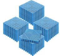 SucceBuy Coussin modulaire emboîtable, paquet de 50 tapis de drainage à épisser 30 x 30 cm, carreaux de sol souples en PVC antidérapant avec trous de drainage pour toilettes, salle de bain, cuisine, p