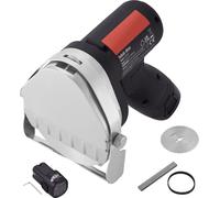 SucceBuy Couteau à shawarma électrique , 80 W sans fil, coupe gyroscope turc professionnel en acier inoxydable, 2 lames, Φ4"/100 mm, réglable de 0 à 8 mm