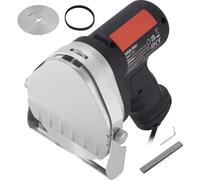 SucceBuy Couteau électrique 80 W pour shawarma, coupe gyroscopique en acier inoxydable, 2 lames, épaisseur réglable de 0 à 8 mm, lame de Φ4"/100 mm, pour la découpe commerciale de kebabs, turc profess