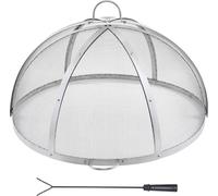 SucceBuy Couvercle pare-étincelles pour foyer, 40 pouces de diamètre, accessoires ronds pour couvercles circulaires de foyer pour l'extérieur, couvercle métallique pour foyer