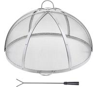 SucceBuy Couvercle pare-étincelles pour foyer, 76,2 cm de diamètre, accessoire rond pour couvercles circulaires de foyer pour l'extérieur, couvercle métallique pour foyer