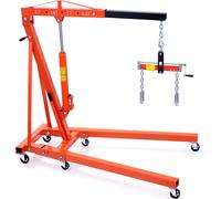 SucceBuy Cric hydraulique pour moteur, 2 tonnes/4400 livres, grue d'atelier pour charges lourdes, pliable, pour soulever et positionner les moteurs, avec nacelle élévatrice