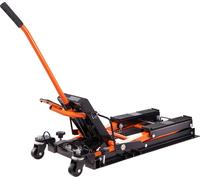 SucceBuy Cric hydraulique pour motos 0.7 Ton ATV Table élévatrice portable à ciseaux avec 4 roues - Béquille de levage à pied pour motos ATV UTV sports motorisés
