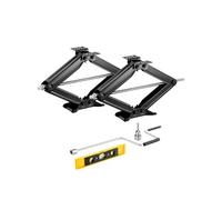 SucceBuy Cric Losange Capacité 2948kg Base Elargie Plage de Levage 10,3-59,5cm