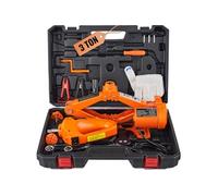 SucceBuy Cric Losange Electrique Ciseaux Levage Avec Chocs Manivelle Coffret 3T