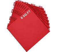 SucceBuy Dalles Dryland pour le hockey - 8 pièces de tapis de sol emboîtables (12 x 12 pouces). Une surface d'entraînement polyvalente pour le tir, également idéale comme dalles de danse (rouge, 8 pie