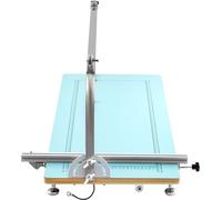 SucceBuy-Découpeuse de mousse avec fil chaud - Découpeuse de polystyrène à angle réglable - Établi gradué pour la découpe de mousse éponge et de plaques KT
