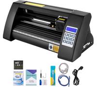 SucceBuy Découpeuse de vinyle, 375 mm, traceur, écran LED, œil optique semi-automatique, compatible avec le logiciel SignCut pour Mac et Windows