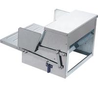 SucceBuy Distributeur automatique de nourriture pour poulets, capacité de 25 lbs, distributeur de nourriture pour volailles en acier galvanisé pour 10 poulets, distributeur de nourriture durable jusqu