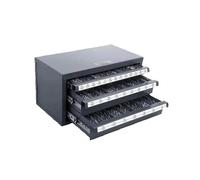 SucceBuy distributeur de perceuse en acier organisateur armoire de rangement distributeur de foret armoire trois tiroirs foret organisateur armoire 60 pièces ET5-D