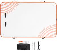 SucceBuy Dock flottant gonflable, 2,44 x 1,52 m, plateforme aquatique antidérapante, sac de transport portable et échelle amovible, radeau pour piscine, plage, plus