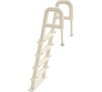 SucceBuy Échelle de piscine inclinée à 5 marches avec 2 mains courantes, capacité de charge 136 kg pour piscines de 122-137 cm
