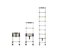 SucceBuy Echelle Télescopique Aluminium 260cm Escabeau Extensible Capacité 170kg