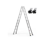SucceBuy Echelle Télescopique Capacité 149,7kg Avec Mécanisme de Verrouillage