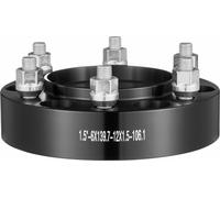 SucceBuy élargisseurs de voie 1,5" 6 "x5,5", 6 adaptateurs à oeillets forgés, centrage du moyeu M12x1,5, 106,1 mm d'alésage, noir, convient pour Toyota & Lexus 1996-2022, 4 pièces