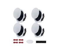 SucceBuy Enceinte encastrable plafond Bluetooth 165,1 mm - Pack de 4 - Pour intérieur humide