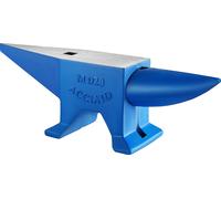 SucceBuy Enclume en corne d'acier de 20 kg, enclume de forge avec corne ronde et trou de Hardy, enclume de travail en métal de 20 kg, noire