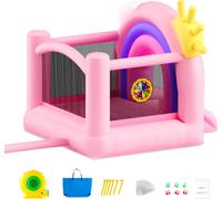 SucceBuy Ensemble de châteaux gonflables de - 279 x 231 x 231 cm, pour l'intérieur et l'extérieur, pour 3-8 ans, avec soufflerie et toboggan