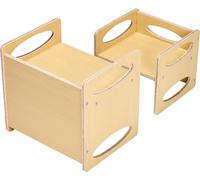 SucceBuy Ensemble table & chaise de sevrage Montessori, table d'activités pour enfants & chaise, bois