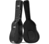 SucceBuy Etui rigide pour guitare acoustique, 43,31 pouces, en forme de citrouille, résistant à l'eau, pour guitares de 39-41 pouces, noir