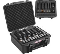 SucceBuy étuis à pistolet rigides avec doublure en mousse PU prédécoupée étui rigide étanche à la poussière pour pistolet 1/2/5/6 étui à pistolet verrouillable 19.3x17.1x8.3in Lin