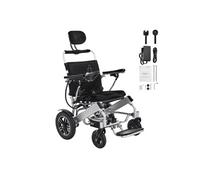 SucceBuy Fauteuil Roulant Electrique Capacité 136kg Portée 21km Réglage à 5 Vitesses