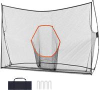 SucceBuy Filet d'entraînement au golf de 10,8 x 7 pieds, idéal pour une utilisation à l'intérieur et à l'extérieur. Portable avec cadre en fibre de verre, sac de transport et cible. Tissu résistant 21