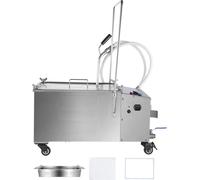 SucceBuy filtre à huile mobile, capacité du réservoir d'huile 38 l, vitesse de filtration 10 l/min, système de filtration d'huile portable avec roues pivotantes et tuyau pour restaurants et burgers
