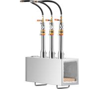 SucceBuy Forge portable au propane de , maréchal-ferrant à 3 brûleurs, four de forge à gaz de 2600℉ pour la fabrication d'outils et de couteaux, équipement de forge carré en acier inoxydable de grande