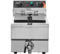 SucceBuy Friteuse commerciale de, 1500 W friteuse électrique avec panier, 9 l acier inoxydable, réglage du temps et de la température, protection contre la surchauffe, idéale pour la cuisine, le resta