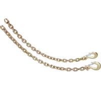 SucceBuy G80 Chaîne d'attache pour le transport, 3/8" x 2,9', lot de 2 chaînes de remorquage avec crochet à chape, 7100 lbs SWL, remorquage de charges lourdes, bûcheronnage, arrimage, acier