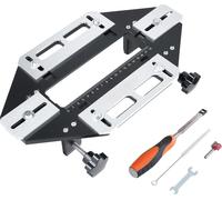 SucceBuy Gabarit de charnière de porte, outil de travail du bois en alliage d'aluminium, viseur de fente réglable, gabarit de charnière flexible pour l'installation de portes, idéal pour les travaux d