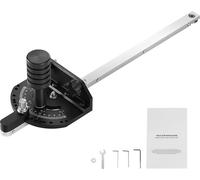 SucceBuy Gabarit d'onglet de précision, fente standard 3/4 pouces x 3/8 pouces, alliage d'aluminium, 15 butées angulaires, piston à ressort, disque amovible, idéal pour le travail du bois et les proje