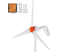 SucceBuy Générateur éolien 500 W, système éolien 24 V à 3 pales avec contrôleur MPPT, direction du vent réglable et vitesse de démarrage de 2,5 m/s, pour la maison, la ferme, les camping-cars, les bat