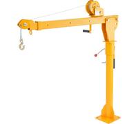 SucceBuy Grue de camion pick-up, capacité de levage de 1100 lbs, treuil manuel, flèche pliable en acier, pivotant à 360° pour le levage de marchandises sur les chantiers et dans les usines