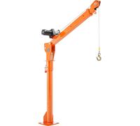 SucceBuy Grue électrique de camion, capacité de levage de 1100 lbs, grue de camion pliable avec treuil électrique de 3500 lbs, grue à flèche en acier, pivotant à 360