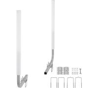 SucceBuy Guide réglable de 1,1 m pour remorque de bateau, 2 barres en acier galvanisé inoxydable avec PVC pour remorque de ski, de pêche et de voilier