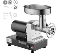 SucceBuy Hachoir à viande, 9 livres/minute, électrique avec lame et plaque, machine à saucisses, acier inoxydable, hachoir à viande commercial pour cuisine et restaurant