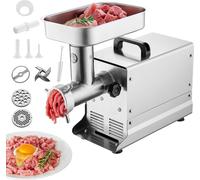 SucceBuy Hachoir à viande électrique de, capacité 2,3 kg/min, hachoir à viande professionnel en acier inoxydable avec lame et plaque, machine à saucisses pour cuisine, restaurant, boucherie