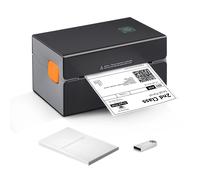SucceBuy - imprimante d'étiquettes thermiques, 300DPI, Bluetooth et reconnaissance automatique des étiquettes, pour paquets d'expédition 4x6, code à barres USB, fabrication d'autocollants