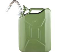 SucceBuy Jerry Bidon de carburant - 5,3 gallons/20 L portable avec bec verseur flexible. Réservoir en acier inoxydable et résistant à la chaleur pour les voitures, les camions, les appareils. Vert