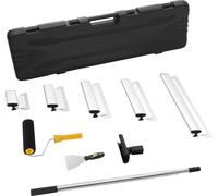 SucceBuy Jeu de lames de mastic pour cloison sèche, 7/10/14/16/24 pouces de lames de mastic + 34-81,6 pouces de manche d'extension, lames en acier inoxydable, outils de masticage professionnels pour l