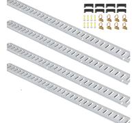 SucceBuy Jeu de rails d'arrimage E-Track, 24 pièces de 5 pouces E-Tracks. Contient 8 rails, 8 joints toriques, 8 sangles d'arrimage avec anneau en D. Polyvalent pour le fret, les motos, les vélos, cha