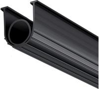 SucceBuy Joints de porte de garage noirs, caoutchouc en bas - combinaison de forme en U + joint torique, 10 pieds de joint d'intempérie, extrémités en T de 5/16 pouces, largeur de 3 3/4 pouces